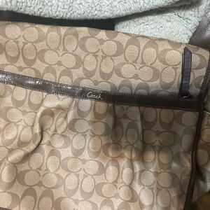 Coach Brown and Tan Monogram Bag